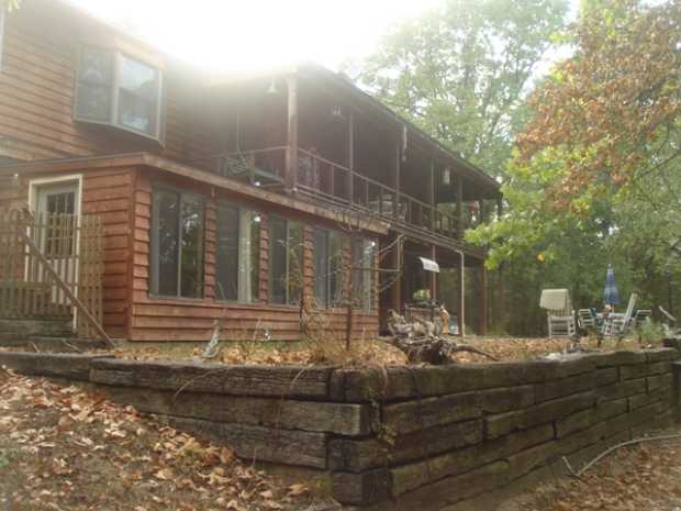 Rear of central portion of Caro Drive main house