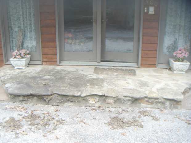 Front porch stoop at Caro Drive