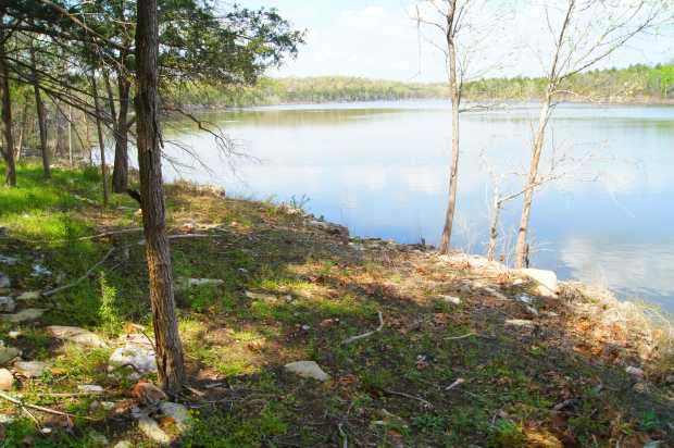 Lake from shore below house at Caro Drive