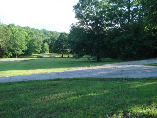 Broad view park-like grounds in summer at Caro Drive