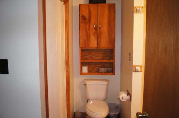 Toilet area in cabin at Caro Drive
