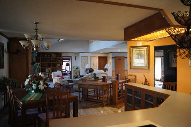 Dining area and iving room at Caro Drive