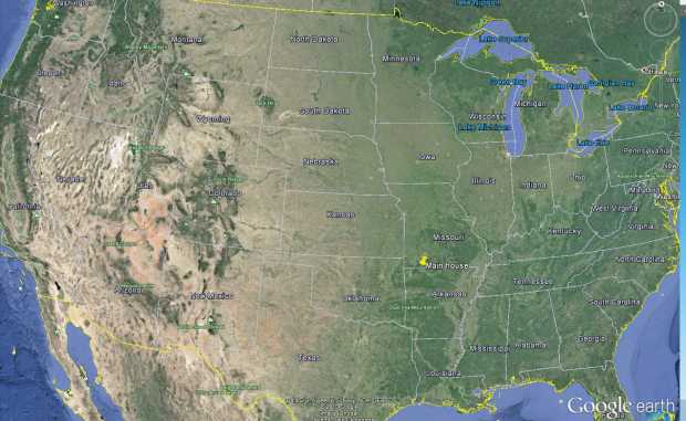 Property boundaries, Google Earth
